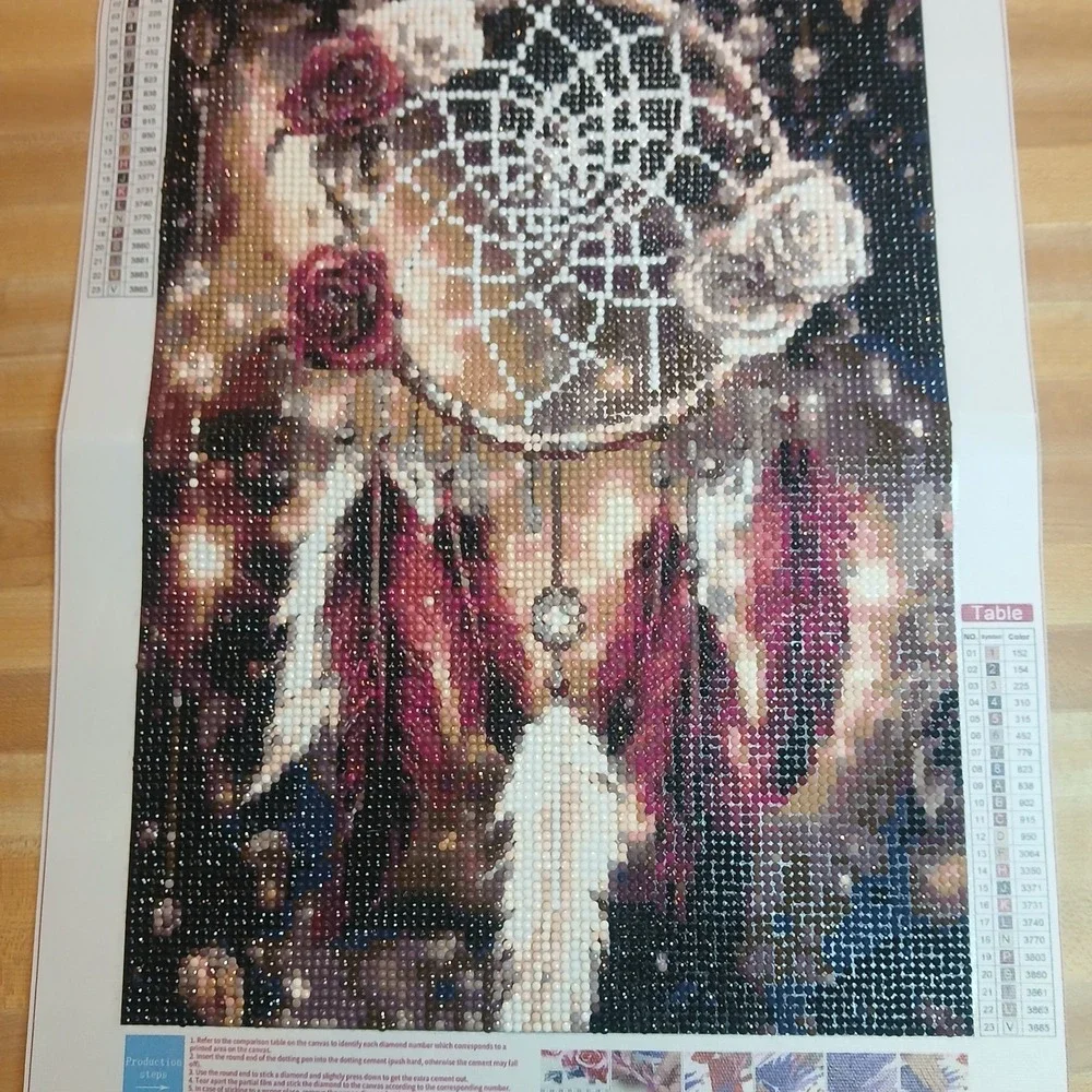 Finished 5D Diamond Art Painting Wall Dream Catcher‎ 30 By 40 Cm